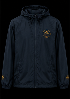 Crown Logo Windbreaker Jacket — White Luxury Monogram Shell