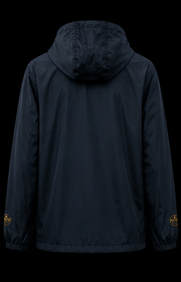 Crown Logo Windbreaker Jacket — White Luxury Monogram Shell