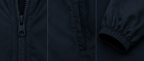 Crown Logo Windbreaker Jacket — White Luxury Monogram Shell