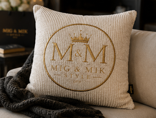Heritage Crest Woven Accent Pillow — Atelier Edition